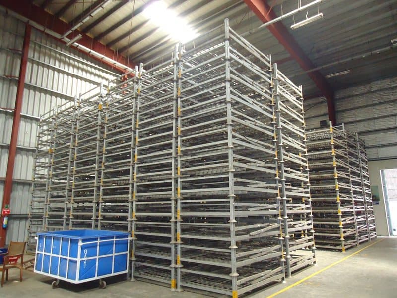 Warehouse racking system installed
